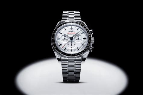 omega moon watch in white|white dial omega speedmaster moonwatch.